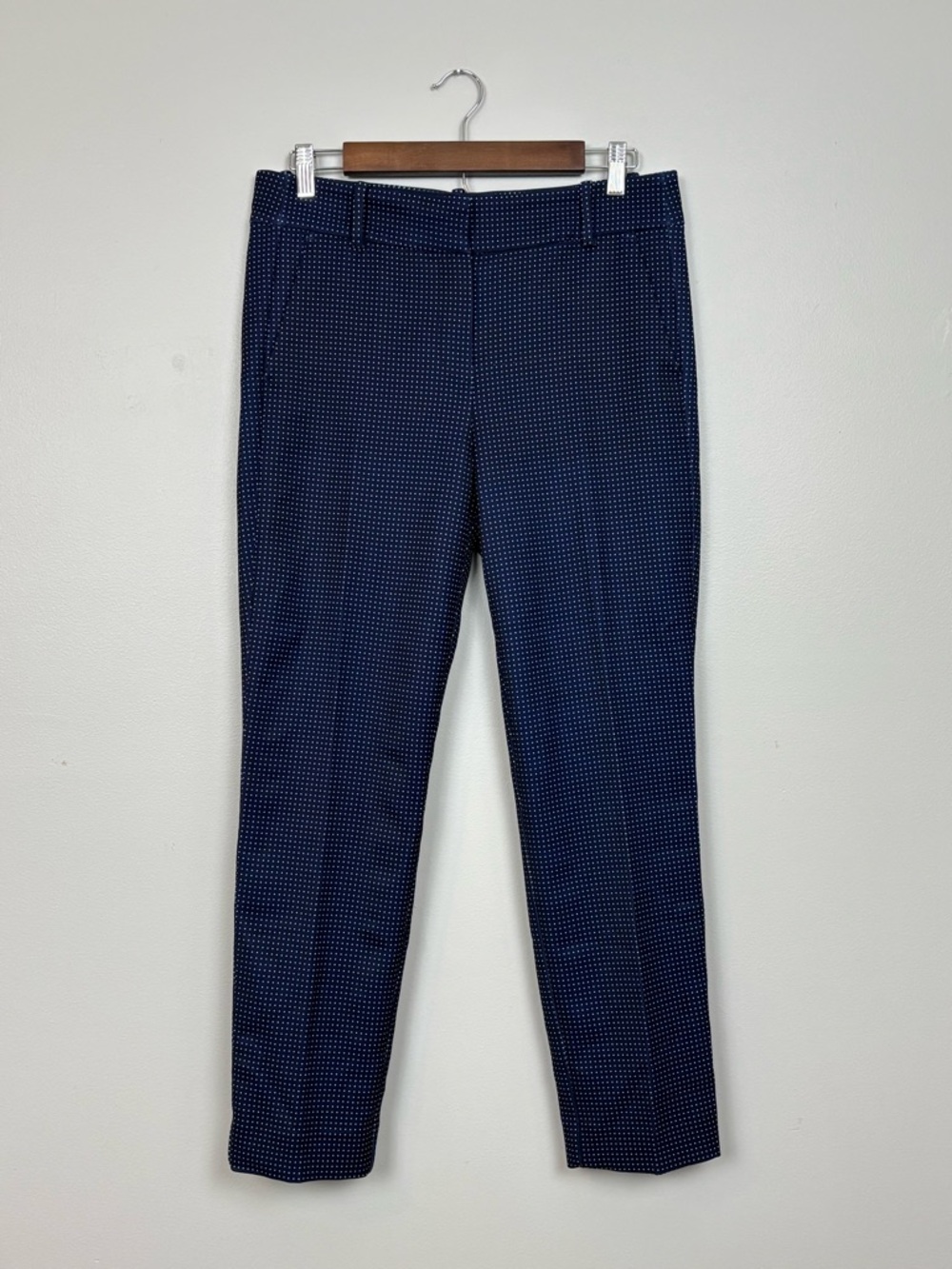 J. Crew Pants Womens 8 Blue White Polka Dot Ruby Printed Trouser Business Casual